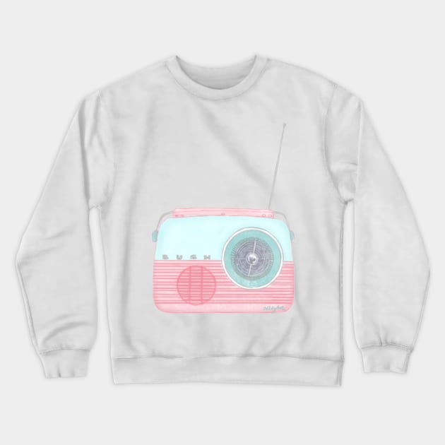 vintage pastel radio Crewneck Sweatshirt by OddityArts